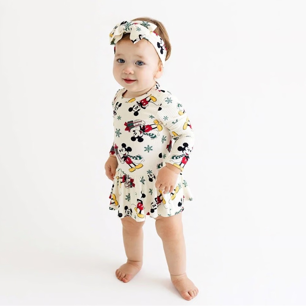 Posh Peanut Christmas Mickey Mouse Twirl Dress